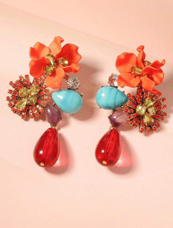 Tropical Bloom Statement Earrings