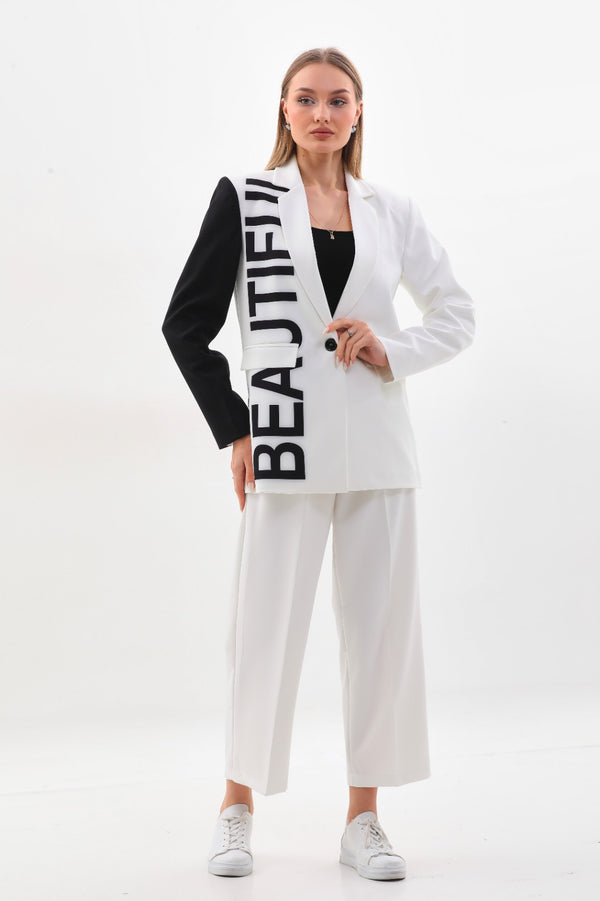 Black sleeves blazer takim