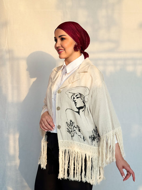 Western Muse Fringe hand made Cardiga