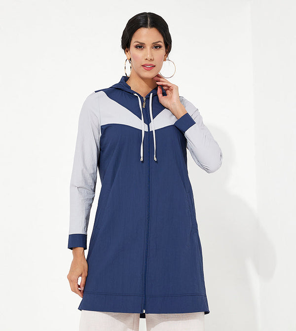 Light zipped jacket with capochon