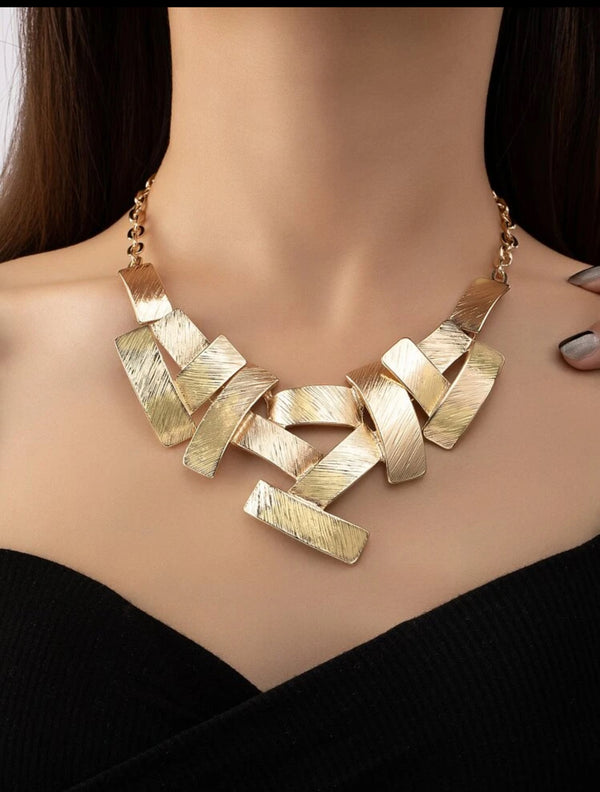 Bold Geometric Statement Necklace