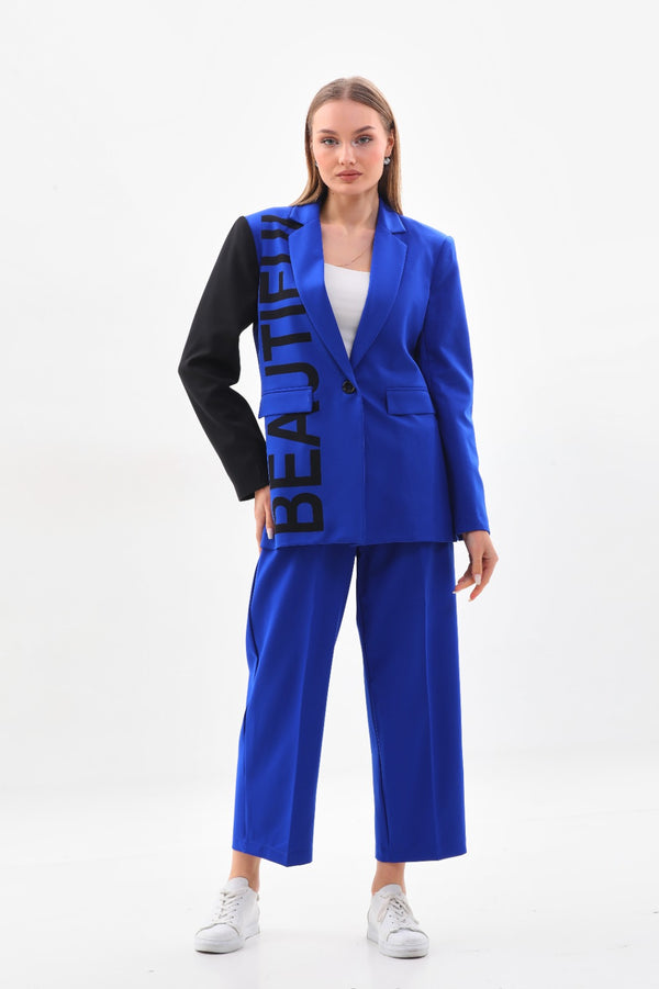 Black sleeves blazer takim