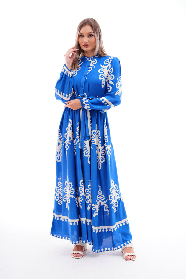 Blue Designed Dress