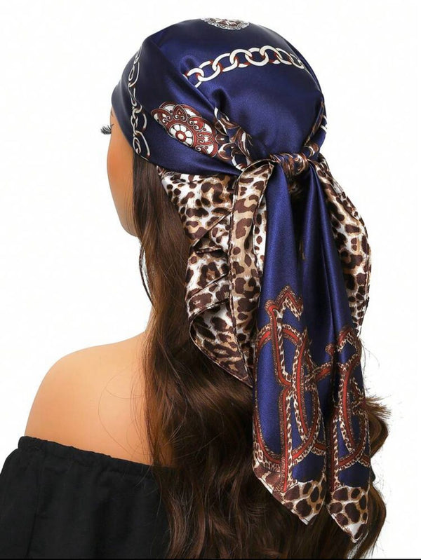 Leopard Mixed Silk Scarf