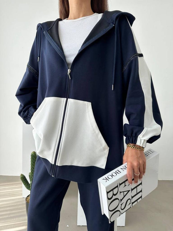 White central pocket training suit