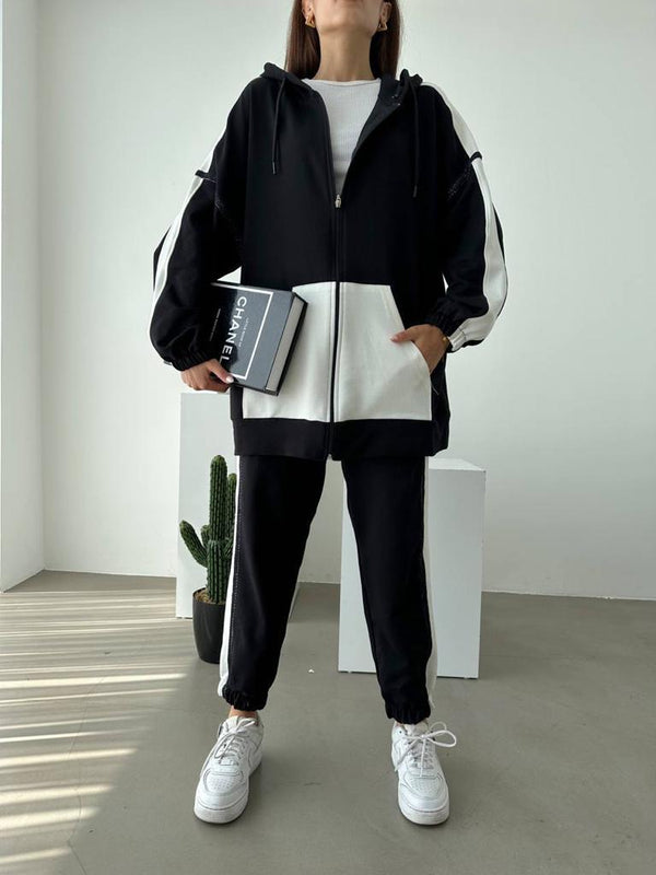 White central pocket training suit