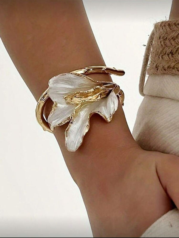 Golden Orchid Bloom Cuff
