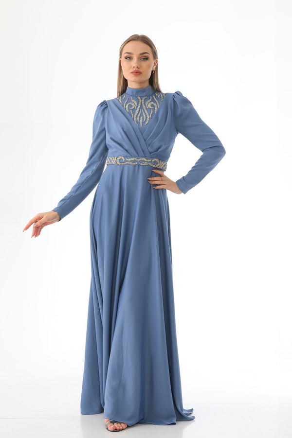 Chest & belt Crystals occasion dress