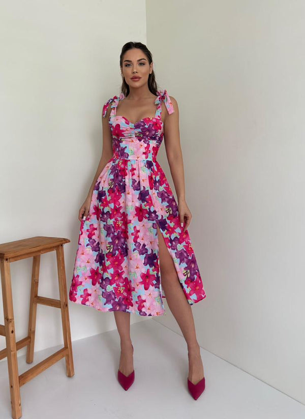 floral summery short dress