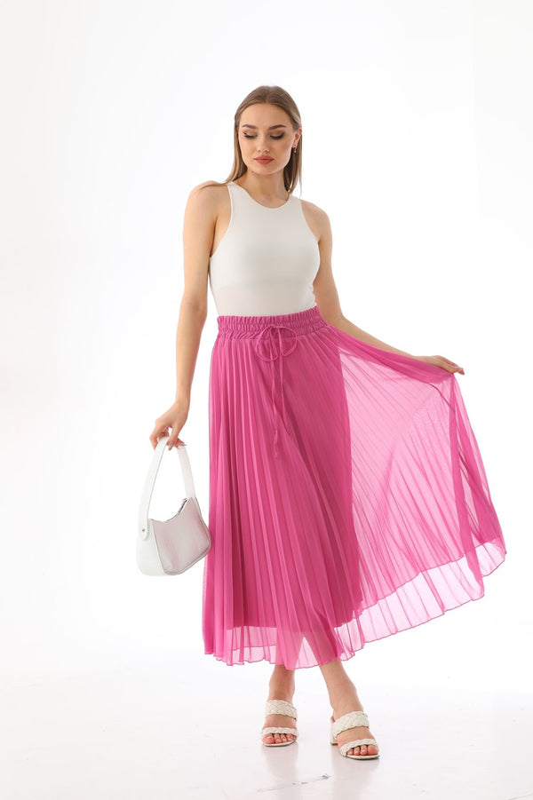 Flowing Pleated Chiffon Skirt