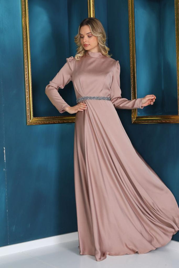 Stone belted Occasion dress
