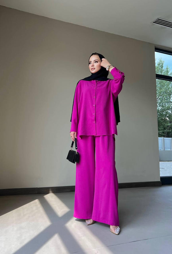 wide style takim pants and shirt