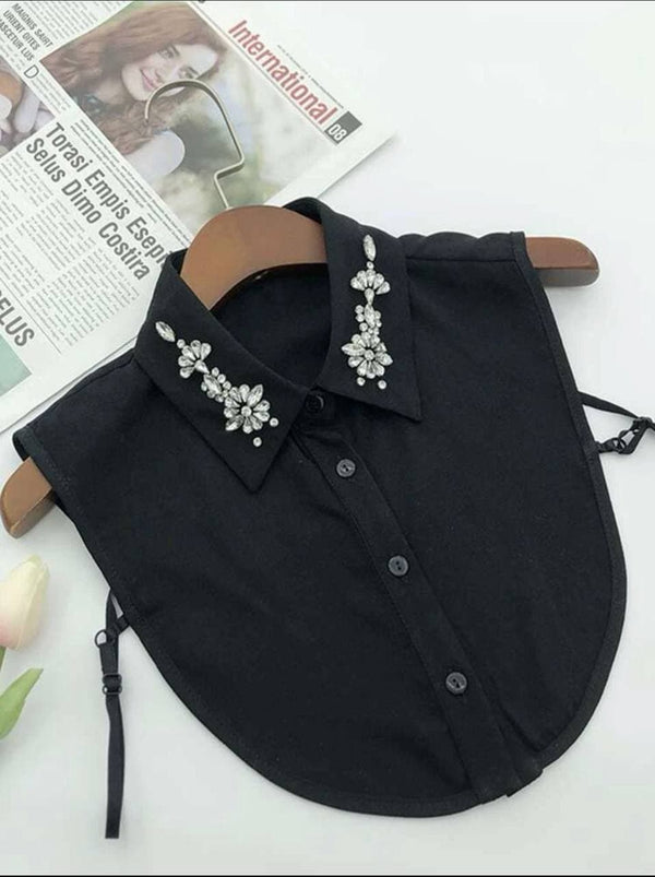 Stone Black dickey collar