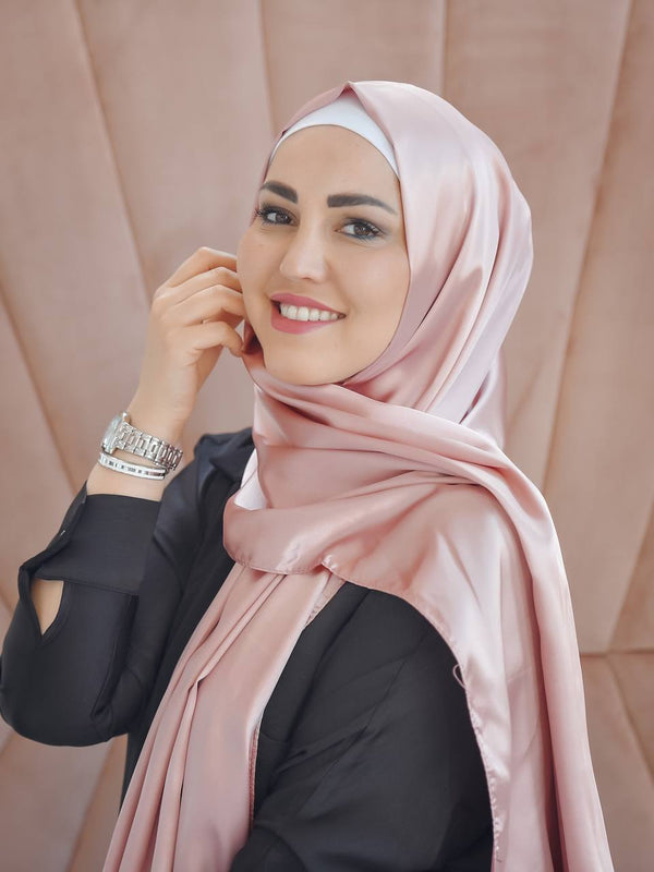Plain silky hijab
